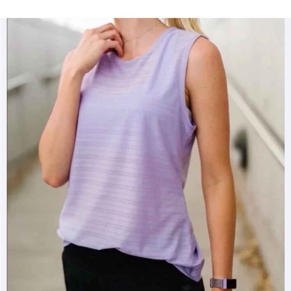 ZYIA Active Lavender Purple Luxe Muscle Sleeveless Relaxed Fit Tank Top Size XXL - Picture 2 of 9
